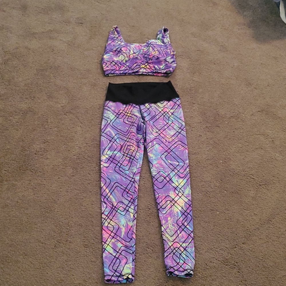 ABS2B Happiness Lycra Crop Top and Leggings